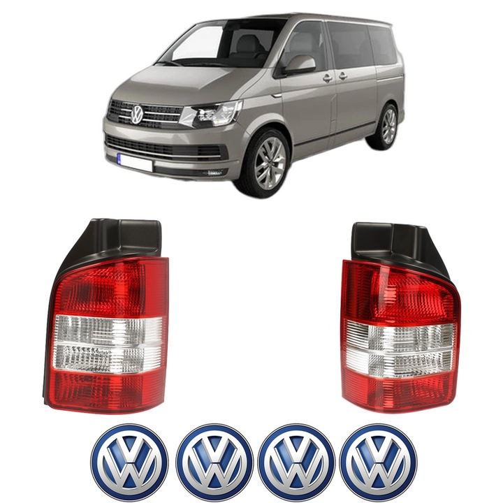 Set Stopuri Spate Stanga Dreapta Volkswagen TRANSPORTER T5 Bus (7HB, 7HJ, 7EB, 7EJ) din 2003-2015, Auto, DEPO, 4x Stickere auto cu Volkswagen
