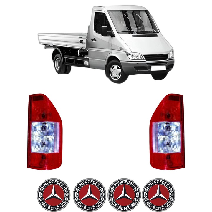 Set Stopuri Spate Stanga Dreapta MERCEDES-BENZ SPRINTER 3-t Platform/Chassis (B903) din 1995-2006, Auto, DEPO, 4x Stickere auto cu MERCEDES-BENZ