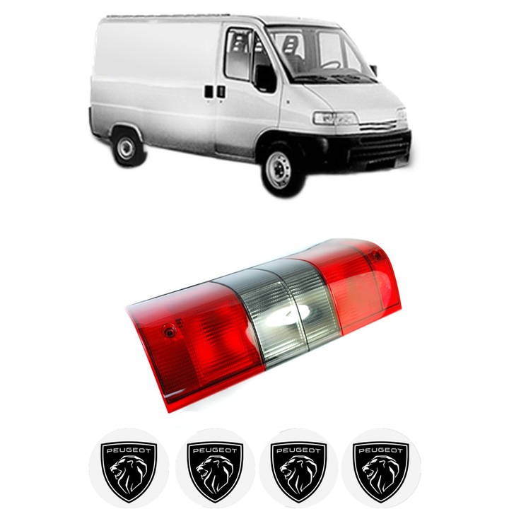 Lampa Stop Spate Dreapta PEUGEOT BOXER Van (230L) din 1994-2002, Auto, DEPO, 4x Stickere auto cu PEUGEOT