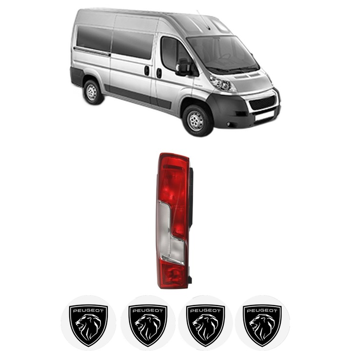 Lampa Stop Spate Stanga PEUGEOT BOXER Bus din 2006-2023, Auto, TYC, 4x Stickere auto cu PEUGEOT