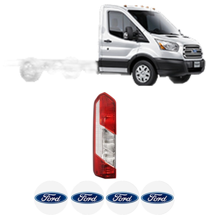 Lampa Stop Spate Stanga FORD TRANSIT V363 Platform/Chassis (FED, FFD) din 2013-2024, Auto, TYC, 4x Stickere auto cu FORD