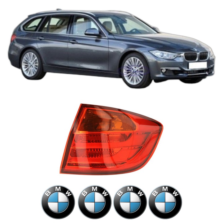 Lampa Stop Spate Dreapta BMW Seria 3 Touring (F31) din 2012-2019, Auto, DEPO, 4x Stickere auto cu BMW