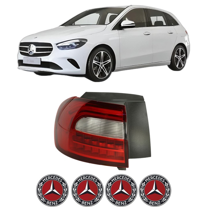 Lampa Stop Spate Stanga MERCEDES-BENZ B-CLASS Sports Tourer (W247) din 2018-2021, Auto, DEPO, 4x Stickere auto cu MERCEDES-BENZ