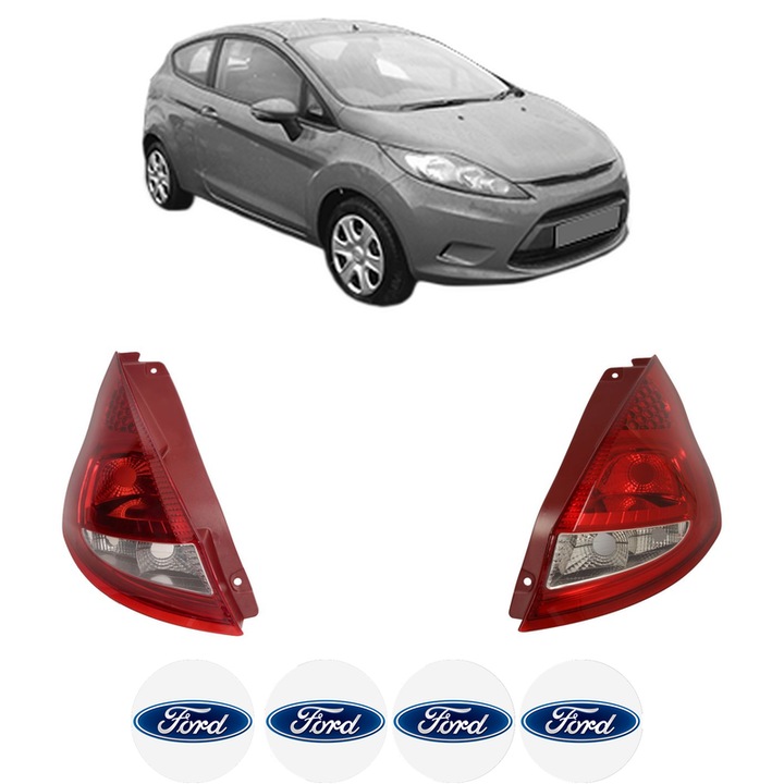 Set Stopuri Spate Stanga Dreapta FORD FIESTA VI (CB1, CCN) din 2008-2018, Auto, TYC, 4x Stickere auto cu FORD