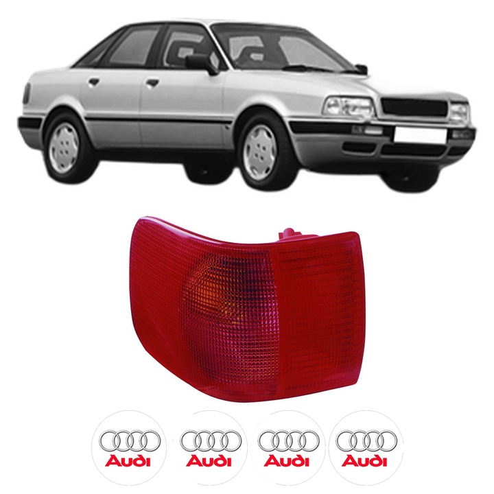 Lampa Stop Spate Dreapta AUDI 80 B4 Saloon (8C2) din 1991-1994, Auto, DEPO, 4x Stickere auto cu AUDI