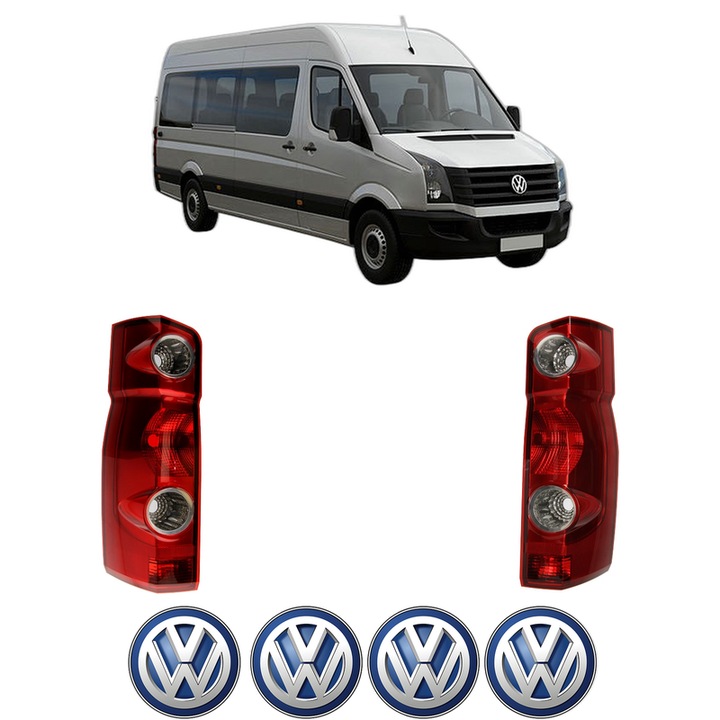 Set Stopuri Spate Stanga Dreapta Volkswagen CRAFTER 30-35 Bus (2E_) din 2006-2016, Auto, TYC, 4x Stickere auto cu Volkswagen