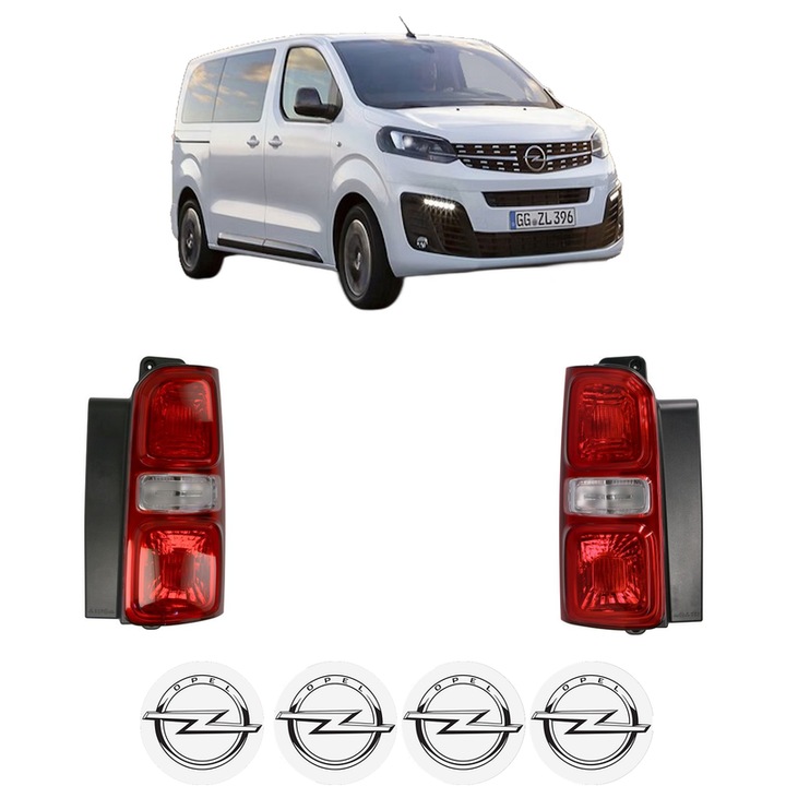 Set Stopuri Spate Stanga Dreapta OPEL ZAFIRA LIFE Bus (K0) din 2019-2020, Auto, DEPO, 4x Stickere auto cu OPEL