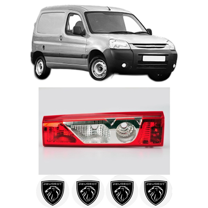 Lampa Stop Spate Dreapta PEUGEOT PARTNER Box Body/MPV din 2008-2016, Auto, DEPO, 4x Stickere auto cu PEUGEOT