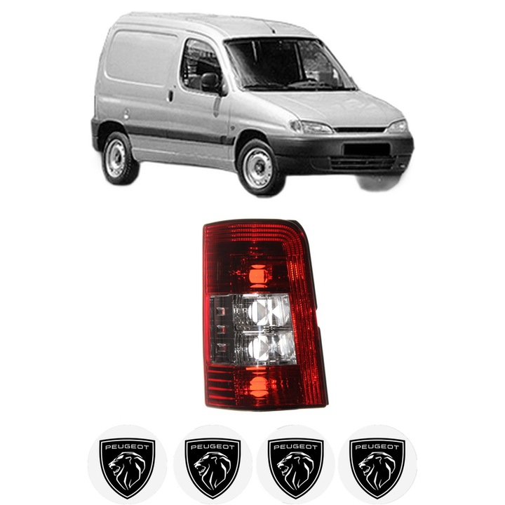 Lampa Stop Spate Stanga PEUGEOT PARTNER Box Body/MPV (5_, G_) din 1996-2015, Auto, TYC, 4x Stickere auto cu PEUGEOT