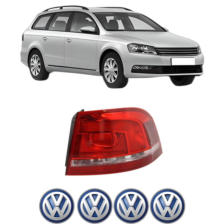 Lampa Stop Spate Dreapta Volkswagen PASSAT B7 Variant (365) din 2010-2015, Auto, DEPO, 4x Stickere auto cu Volkswagen