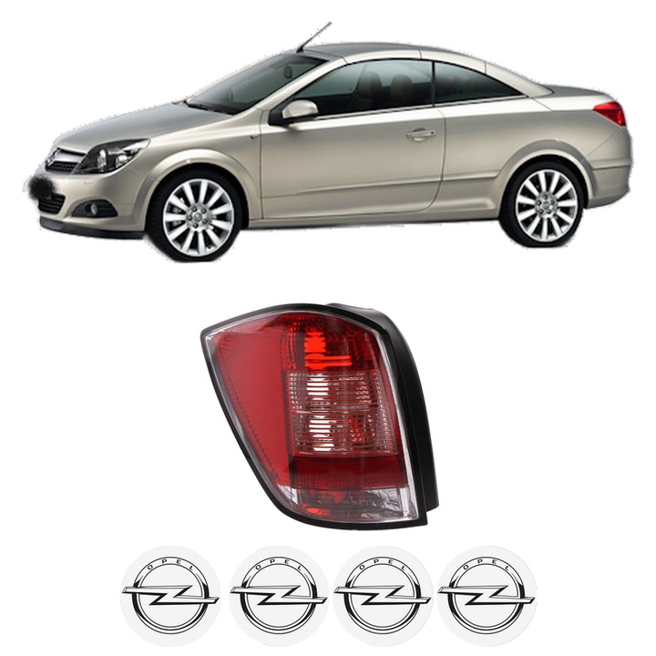 Lampa Stop Spate Stanga OPEL ASTRA H TwinTop (A04) din 2005-2010, Auto, DEPO, 4x Stickere auto cu OPEL
