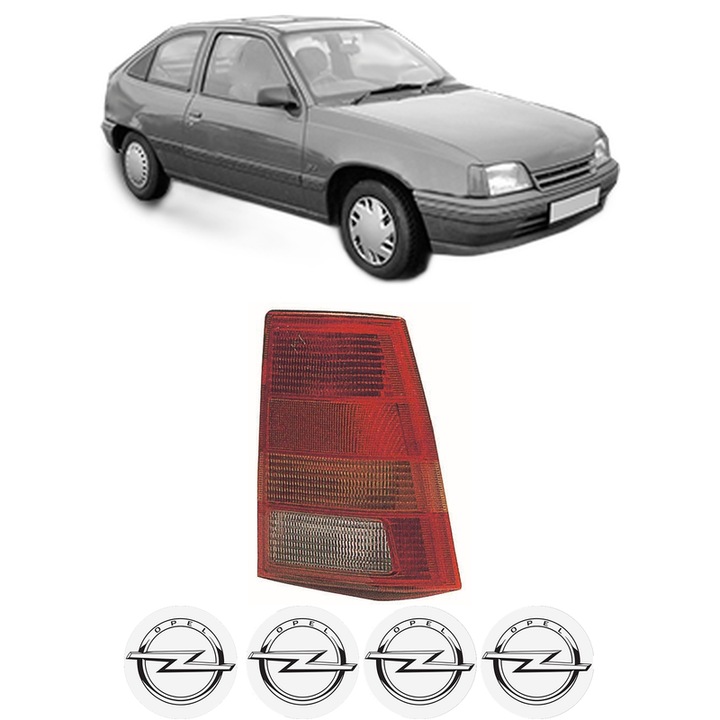 Lampa Stop Spate Stanga OPEL KADETT E Hatchback (T85) din 1984-1991, Auto, DEPO, 4x Stickere auto cu OPEL