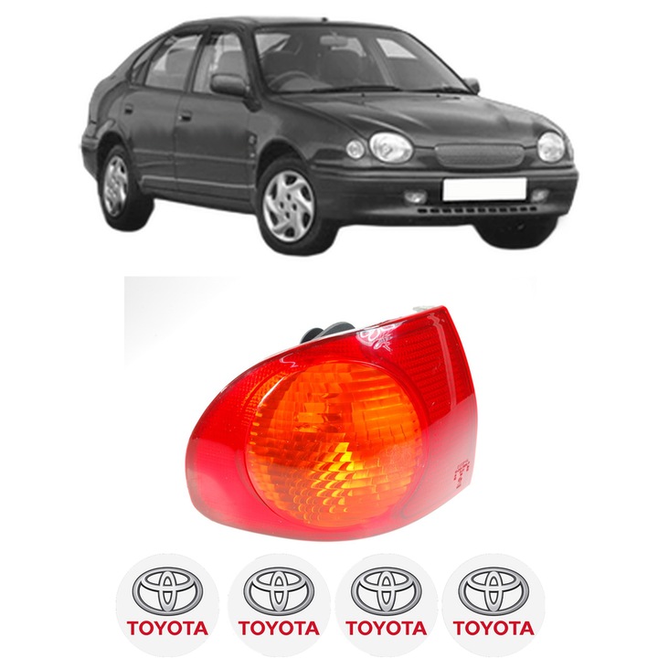 Lampa Stop Spate Stanga TOYOTA COROLLA Liftback (_E11_) din 1997-2002, Auto, DEPO, 4x Stickere auto cu TOYOTA