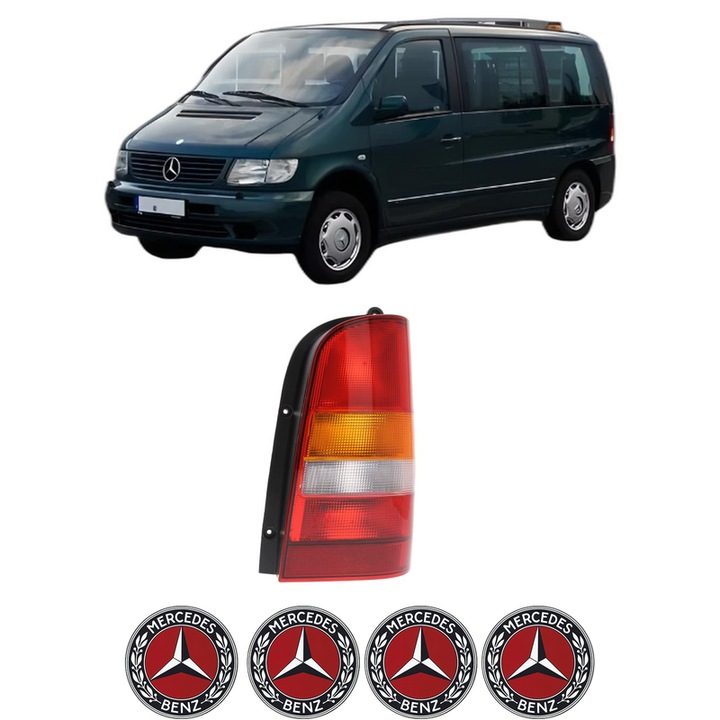 Lampa Stop Spate Dreapta MERCEDES-BENZ VITO Van (W638) din 1997-2003, Auto, TYC, 4x Stickere auto cu MERCEDES-BENZ