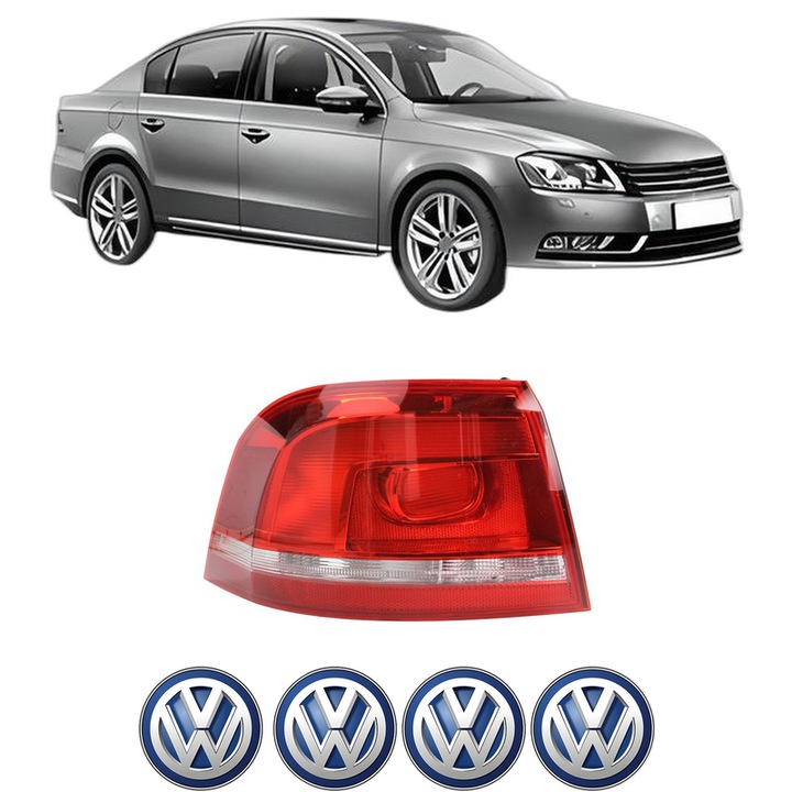 Lampa Stop Spate Stanga Volkswagen PASSAT B7 (362) din 2010-2014, Auto, TYC, 4x Stickere auto cu Volkswagen