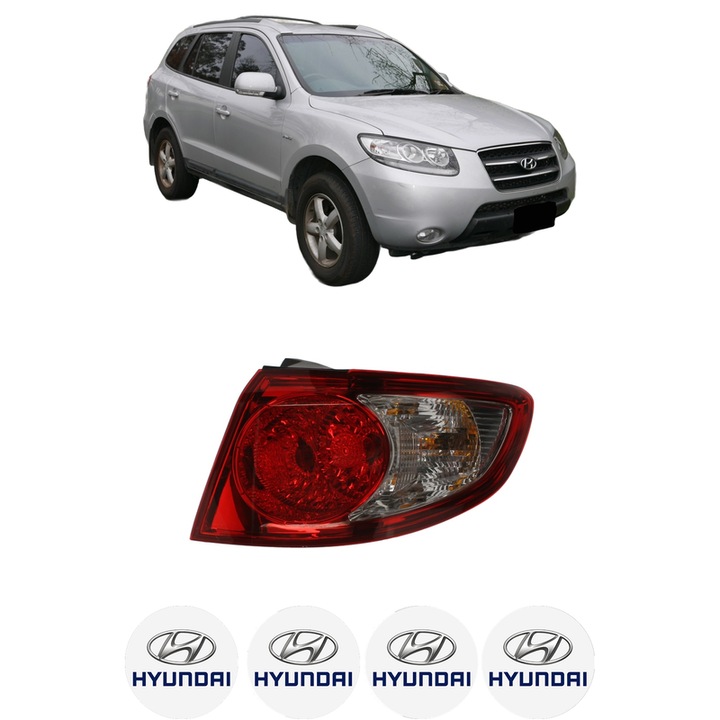Lampa Stop Spate Dreapta HYUNDAI SANTA FÉ II (CM) din 2006-2012, Auto, DEPO, 4x Stickere auto cu HYUNDAI