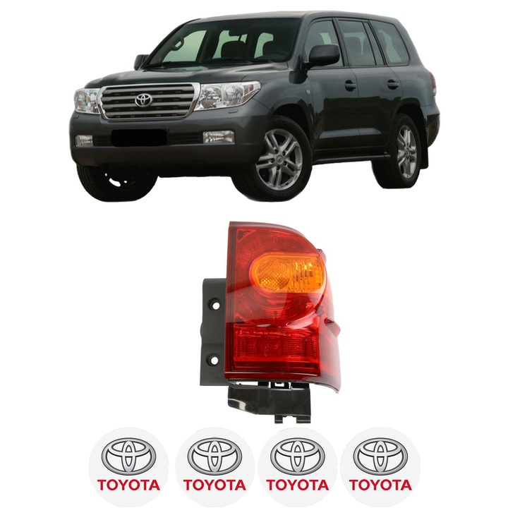 Lampa Stop Spate Dreapta TOYOTA LAND CRUISER 200 (_J2_) din 2007-2015, Auto, DEPO, 4x Stickere auto cu TOYOTA