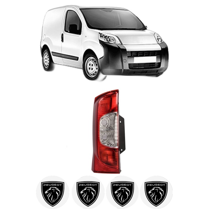 Lampa Stop Spate Stanga PEUGEOT BIPPER (AA_) din 2008-2010, Auto, TYC, 4x Stickere auto cu PEUGEOT