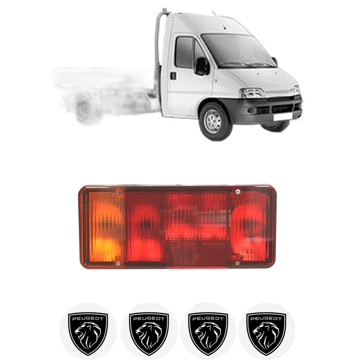 Lampa Stop Spate Stanga PEUGEOT BOXER Platform/Chassis (244) din 2001-2006, Auto, DEPO, 4x Stickere auto cu PEUGEOT