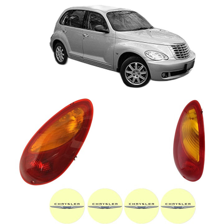 Set Stopuri Spate Stanga Dreapta CHRYSLER PT CRUISER (PT_) din 2000-2010, Auto, DEPO, 4x Stickere auto cu CHRYSLER