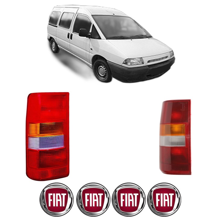 Set Stopuri Spate Stanga Dreapta FIAT SCUDO Bus (220_) din 1996-2006, Auto, DEPO, 4x Stickere auto cu FIAT