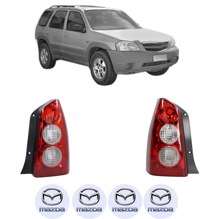 Set Stopuri Spate Stanga Dreapta MAZDA TRIBUTE (EP) din 2000-2008, Auto, DEPO, 4x Stickere auto cu MAZDA