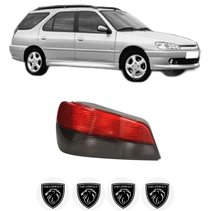 Lampa Stop Spate Stanga PEUGEOT 306 Break (7E, N3, N5) din 1997-2002, Auto, DEPO, 4x Stickere auto cu PEUGEOT