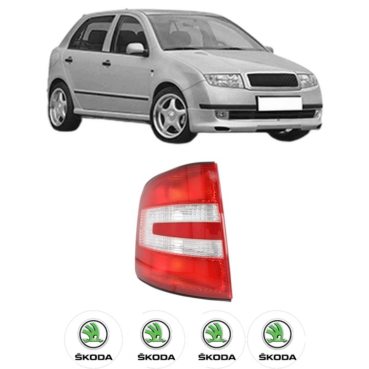 Lampa Stop Spate Stanga SKODA FABIA I (6Y2) din 1999-2008, Auto, TYC, 4x Stickere auto cu SKODA