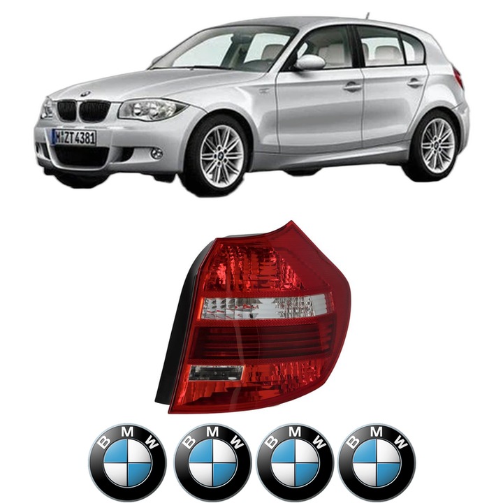 Lampa Stop Spate Dreapta BMW Seria 1 (E87) din 2004-2011, Auto, DEPO, 4x Stickere auto cu BMW