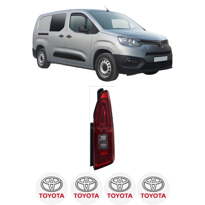 Lampa Stop Spate Stanga TOYOTA PROACE CITY VERSO MPV (BKY_) din 2019-2024, Auto, TYC, 4x Stickere auto cu TOYOTA