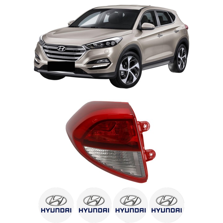 Lampa Stop Spate Stanga HYUNDAI TUCSON SUV Van (TLE) din 2015-2020, Auto, TYC, 4x Stickere auto cu HYUNDAI