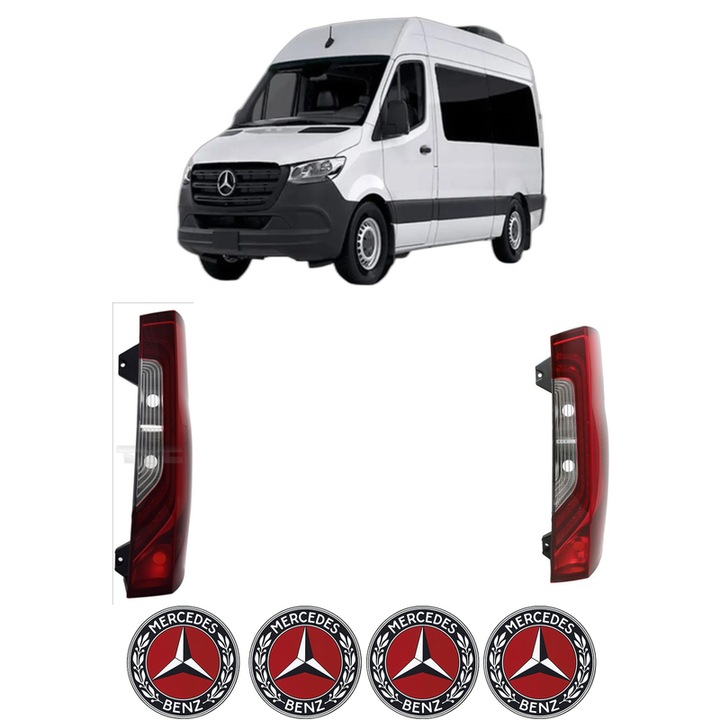 Set Stopuri Spate Stanga Dreapta MERCEDES-BENZ SPRINTER 3-t Tourer Bus (B907) din 2018-2021, Auto, TYC, 4x Stickere auto cu MERCEDES-BENZ