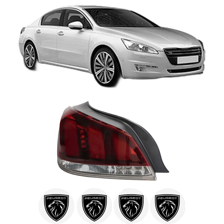 Lampa Stop Spate Stanga PEUGEOT 508 I (8D_) din 2010-2018, Auto, DEPO, 4x Stickere auto cu PEUGEOT