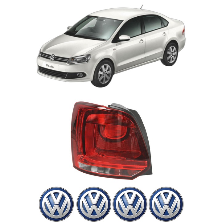 Lampa Stop Spate Stanga Volkswagen POLO V Saloon (602, 604, 612, 614) din 2010-2022, Auto, TYC, 4x Stickere auto cu Volkswagen