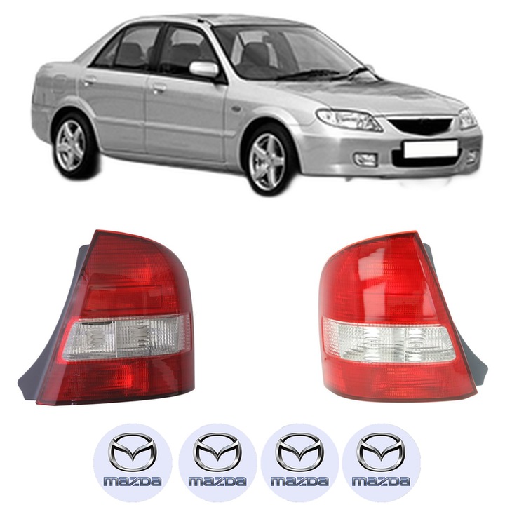 Set Stopuri Spate Stanga Dreapta MAZDA 323 S VI Saloon (BJ) din 1998-2004, Auto, DEPO, 4x Stickere auto cu MAZDA