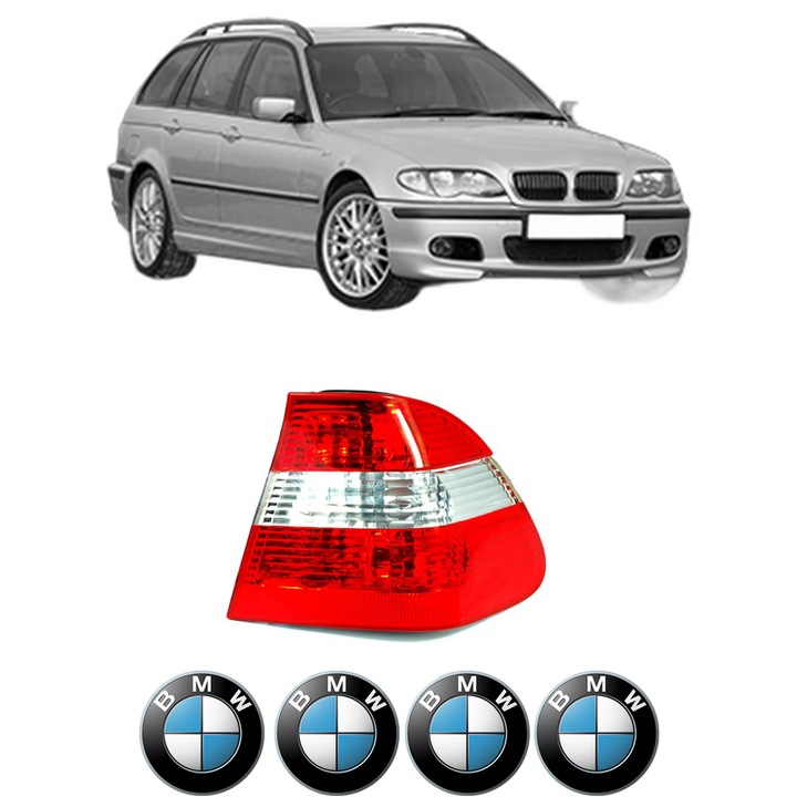 Lampa Stop Spate Dreapta BMW Seria 3 Touring (E46) din 1999-2005, Auto, DEPO, 4x Stickere auto cu BMW