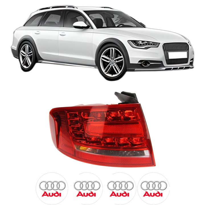 Lampa Stop Spate Stanga AUDI A4 Allroad B8 (8KH) din 2009-2016, Auto, DEPO, 4x Stickere auto cu AUDI