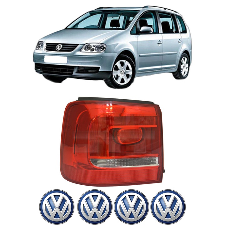 Lampa Stop Spate Stanga Volkswagen TOURAN (1T1, 1T2) din 2003-2010, Auto, TYC, 4x Stickere auto cu Volkswagen