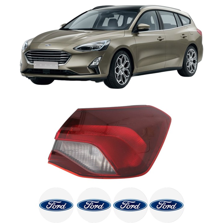 Lampa Stop Spate Dreapta FORD FOCUS IV Turnier (HP) din 2018-2022, Auto, DEPO, 4x Stickere auto cu FORD