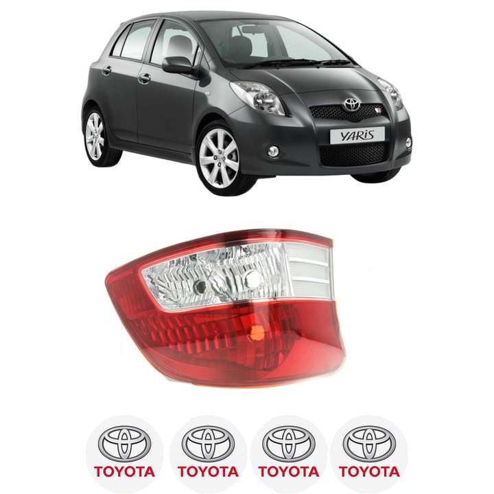Lampa Stop Spate Stanga TOYOTA YARIS (_P9_) din 2005-2014, Auto, DEPO, 4x Stickere auto cu TOYOTA