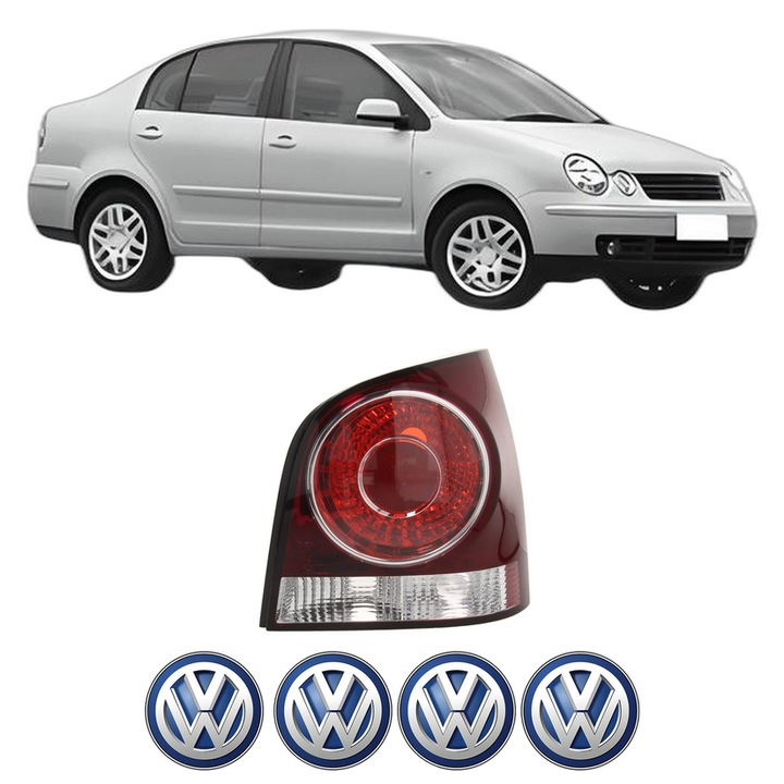 Lampa Stop Spate Dreapta Volkswagen POLO IV Saloon (9A4, 9A2, 9N2, 9A6) din 2002-2012, Auto, DEPO, 4x Stickere auto cu Volkswagen