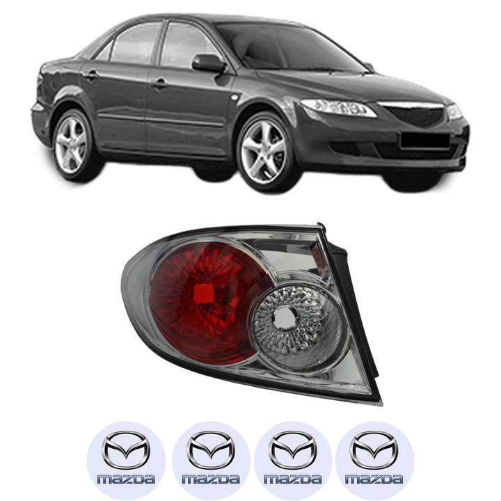 Lampa Stop Spate Stanga MAZDA 6 Saloon (GG) din 2002-2007, Auto, TYC, 4x Stickere auto cu MAZDA