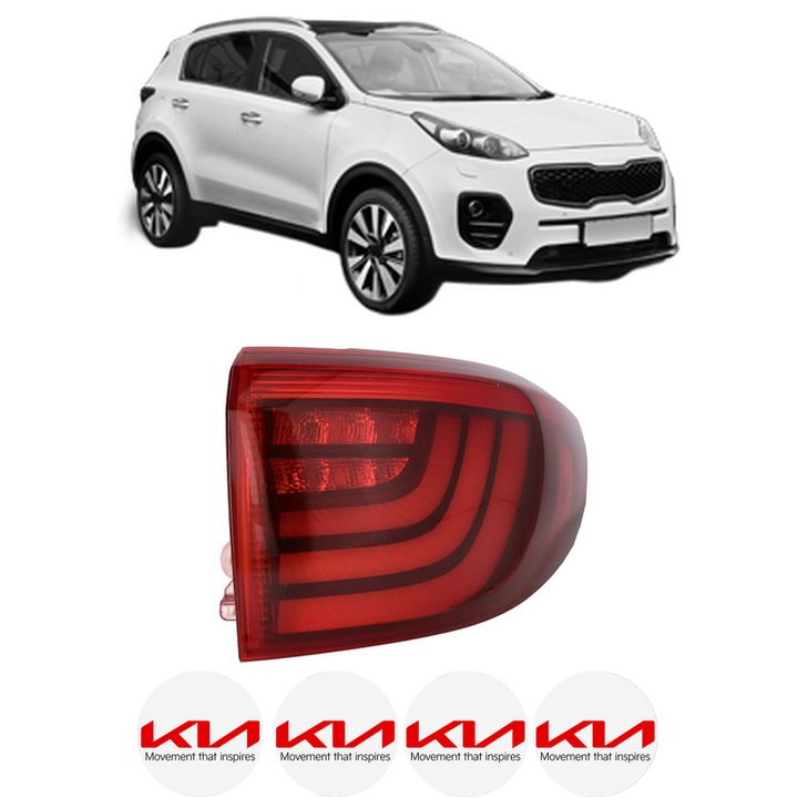 Lampa Stop Spate Dreapta KIA SPORTAGE IV (QL, QLE) din 2015-2022, Auto, DEPO, 4x Stickere auto cu KIA