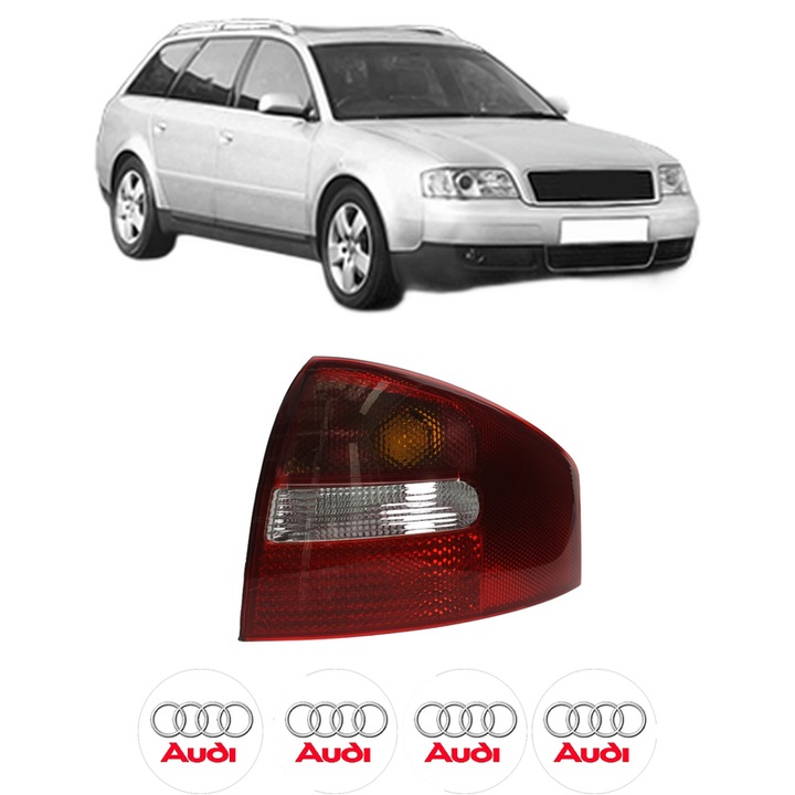 Lampa Stop Spate Dreapta AUDI A6 C5 Avant (4B5, 4B6) din 1997-2005, Auto, DEPO, 4x Stickere auto cu AUDI