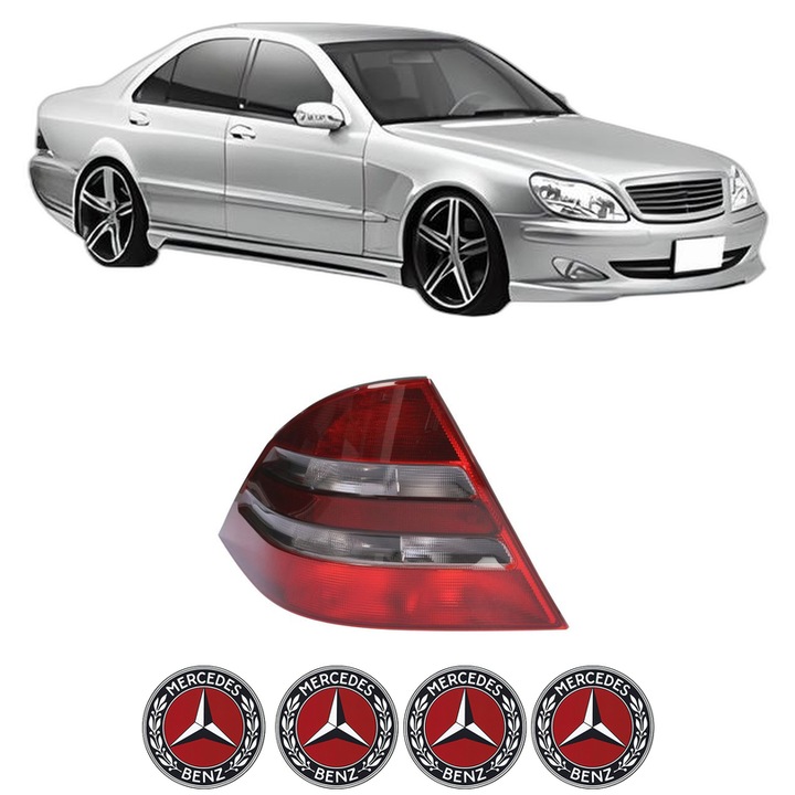 Lampa Stop Spate Stanga MERCEDES-BENZ S-CLASS (W220, V220) din 1998-2005, Auto, DEPO, 4x Stickere auto cu MERCEDES-BENZ