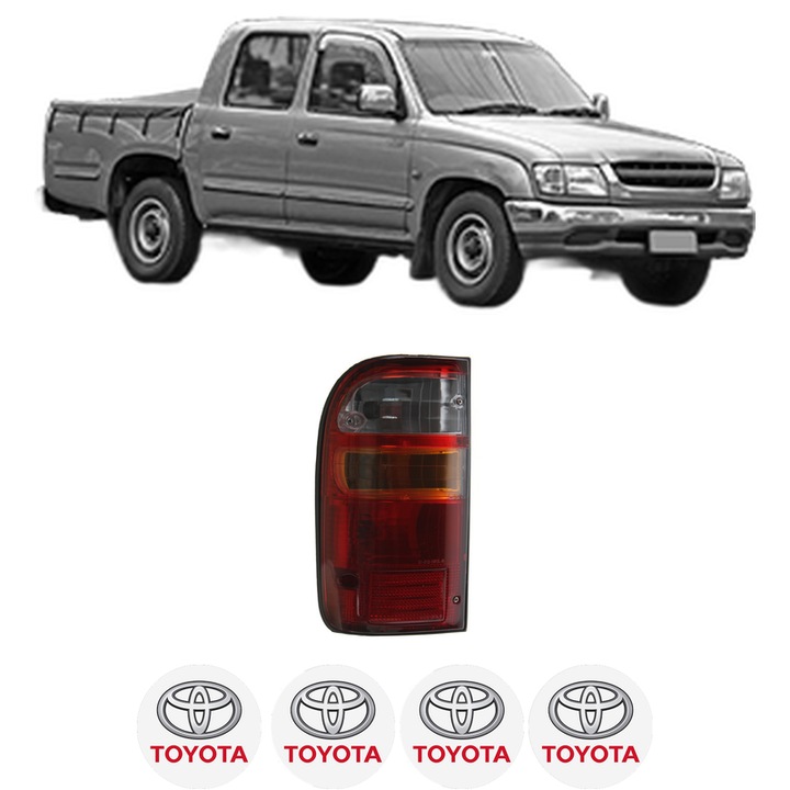 Lampa Stop Spate Stanga TOYOTA HILUX VI Pickup (_N1_) din 1997-2005, Auto, DEPO, 4x Stickere auto cu TOYOTA