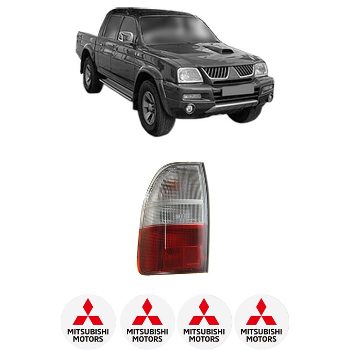 Lampa Stop Spate Stanga MITSUBISHI L200 Platform/Chassis (K6_T, K7_T) din 1996-2003, Auto, DEPO, 4x Stickere auto cu MITSUBISHI