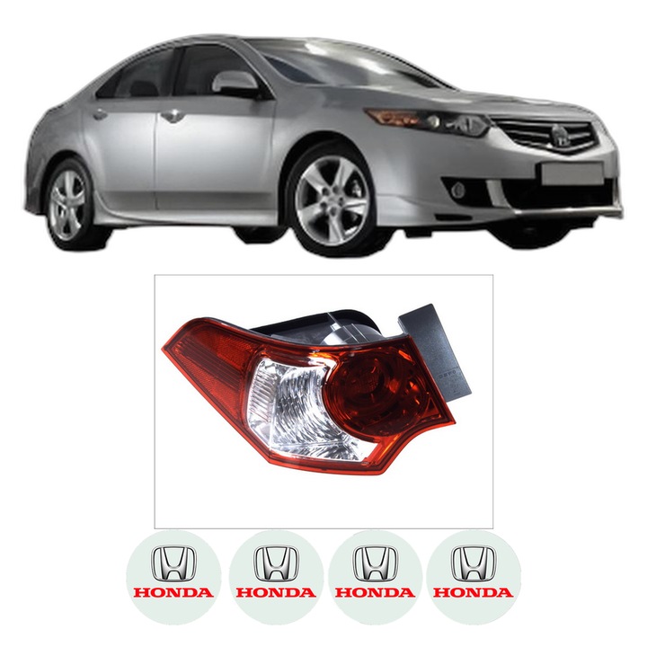 Lampa Stop Spate Stanga HONDA ACCORD VIII (CU) din 2008-2015, Auto, DEPO, 4x Stickere auto cu HONDA