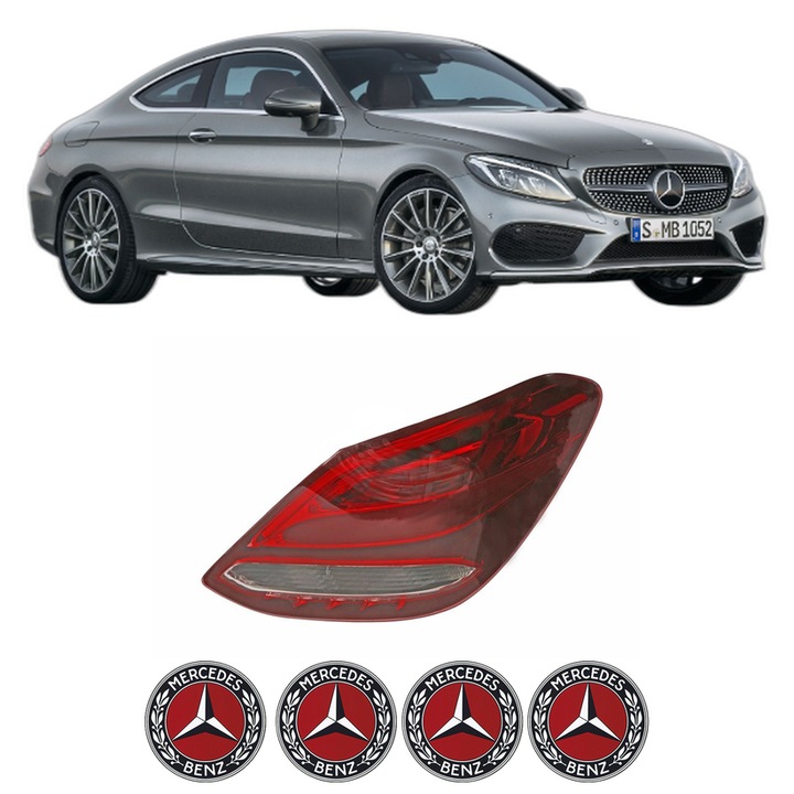 Lampa Stop Spate Dreapta MERCEDES-BENZ C-CLASS Coupe (C205) din 2015-2023, Auto, TYC, 4x Stickere auto cu MERCEDES-BENZ