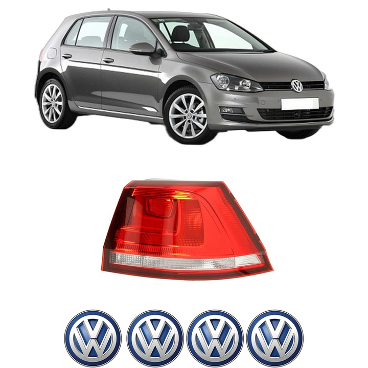 Lampa Stop Spate Dreapta Volkswagen GOLF VII (5G1, BQ1, BE1, BE2) din 2012-2021, Auto, DEPO, 4x Stickere auto cu Volkswagen